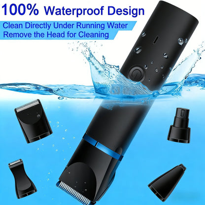 3-in-1 Pet Grooming Kit - Quiet Clipper, Nail Grinder & Detail Trimmer for Dogs & Cats