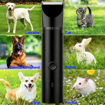 3-in-1 Pet Grooming Kit - Quiet Clipper, Nail Grinder & Detail Trimmer for Dogs & Cats